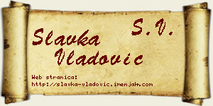 Slavka Vladović vizit kartica